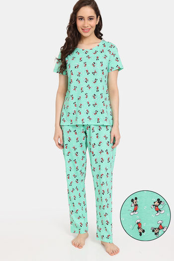 Buy Rosaline Disney Knit Cotton Pyjama Set - Spring Bud